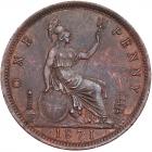 Great Britain. Penny, 1871 NGC AU58 BR - 2