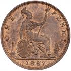 Great Britain. Penny, 1887 NGC MS65 RB NGC MS65 RB - 2