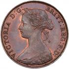 Great Britain. Halfpenny, 1861 NGC MS66 BR