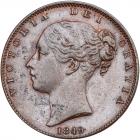 Great Britain. Farthing, 1849 NGC MS63 BR