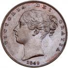 Great Britain. Farthing, 1849 NGC MS63 BR