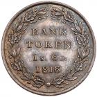 Great Britain. Bank of England token One Shilling and Sixpence, 1816 NGC MS64 - 2