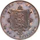 Jersey. Halfpenny or One Twenty Sixth of a Shilling, 1841 NGC MS63 RB - 2