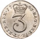 Great Britain. Threepence, 1746/3 NGC MS63 - 2