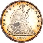 1867 Liberty Seated 50C PCGS Proof 63