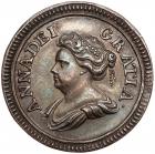 Great Britain. Farthing struck in Silver, 1714 NGC MS62