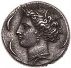 Sicily, Syracuse. Dionysios I. Silver Decadrachm (43.14 g), 405-367 BC About EF - 2