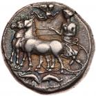 Sicily, Messana. Silver Tetradrachm (17.05 g), ca. 412-408 BC Choice VF