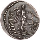 Brutus. Silver Denarius (3.74 g), 42 BC EF - 2