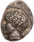 Etruria, Populonia. Silver 10 Asses (3.88 g), ca. 300-250 BC EF