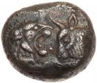 Lydian Kingdom. Time of Cyrus to Darios I. Silver 1/2 Stater (or Siglos) (5.15 g