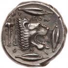 Sicily, Leontinoi. Silver Tetradrachm (17.17 g), ca. 460-450 BC Superb EF - 2