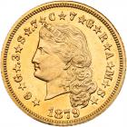 1879 $4 Gold. Flowing Hair