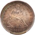 1890 Liberty Seated 25C PCGS MS67