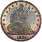 1863 Liberty Seated 50C PCGS Proof 65