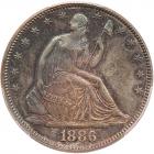 1886 Liberty Seated 50C PCGS MS65