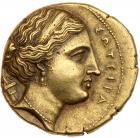 Sicily, Syracuse. Time of Agathokles, 317-289 BC. Electrum 100 Litrai (6.61g) EF