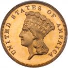 1881 $3 Gold PCGS PF64 DC