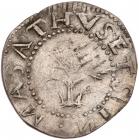 1652 Massachusetts Oak Tree Shilling IN at Bottom Noe-13 Rarity-6 PCGS Genuine,