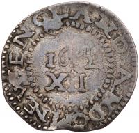 1652 Massachusetts Pine Tree Shilling Noe-8 Rarity-4 Large Planchet, Monogram NE - 2