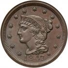 1847 N-38 R1 NGC graded MS64 Brown