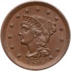 1856 N-1 R1 Italic 5 PCGS graded MS63 Brown