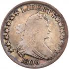 1806 Bust 50C. Pointed 6, Stem PCGS F15