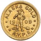 1909 1/2DWT Alaska Yukon Pacific Expo Hart's Coins of the West NGC MS62