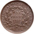 1837 May Tenth. Low-48, HT-67 NGC MS63 BR - 2