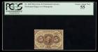 1862, 5c Fractional Currency. First Issue, perforated edges, without monogram. P