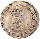 Great Britain. Maundy Two Pence, 1701 NGC AU58 - 2