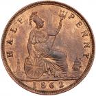 Great Britain. Halfpenny, 1862 NGC MS64 RB - 2