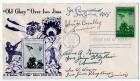 Iwo Jima Signed by 4 Present, 1st Day Issue Cover & Stamp Commemorating The Raising of the Flag