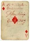 Harry Houdini Signed and Dated Playing Card