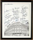 35 Brooklyn Dodgers Signatures on Ebbets Field Illustration by Murray Tinkelman