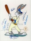 Sericel of "Baseball Bugs", Signed by 9 Brooklyn Dodgers