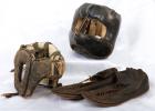 Vintage Boxing Shoes and Headgear Lot: Shoes Tagged Young Corbet III, Gear Armstrong & Dempsey