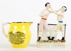 Vintage Reproduction Porcelain Commemoratives of Heenan/Sayers and Cribb/Molineaux Bare-Knuckle Fights