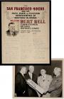 1954 San Francisco 49ers Tribute To Bert Bell 2nd NFL Commissioner