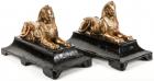 Pair of 19th Century Bronze Sphinxes on Iron Bases