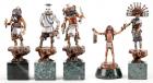 Pardell, C.A. Kachina Dancers Collection (5 Bronzes)