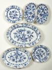 13 Piece Antique Meissen Blue Onion ca. 1930s