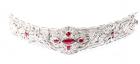 Ruby, Diamond, 18K White Gold Art Deco Style Bracelet