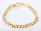 Diamond, 14K Yellow Gold Tennis Bracelet