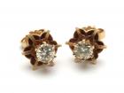 Diamond 14K Yellow Gold Stud Earrings