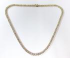 Diamond, 18K Yellow Gold Graduated Straight Line Necklace