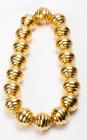 Bold Gold Beaded Necklace