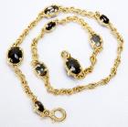 Judith Ripka Onyx, 18K Yellow Gold Link Necklace