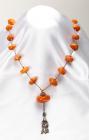 Antique Russian Amber Beaded Necklace