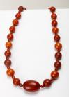 Antique Russian Amber Beaded Necklace